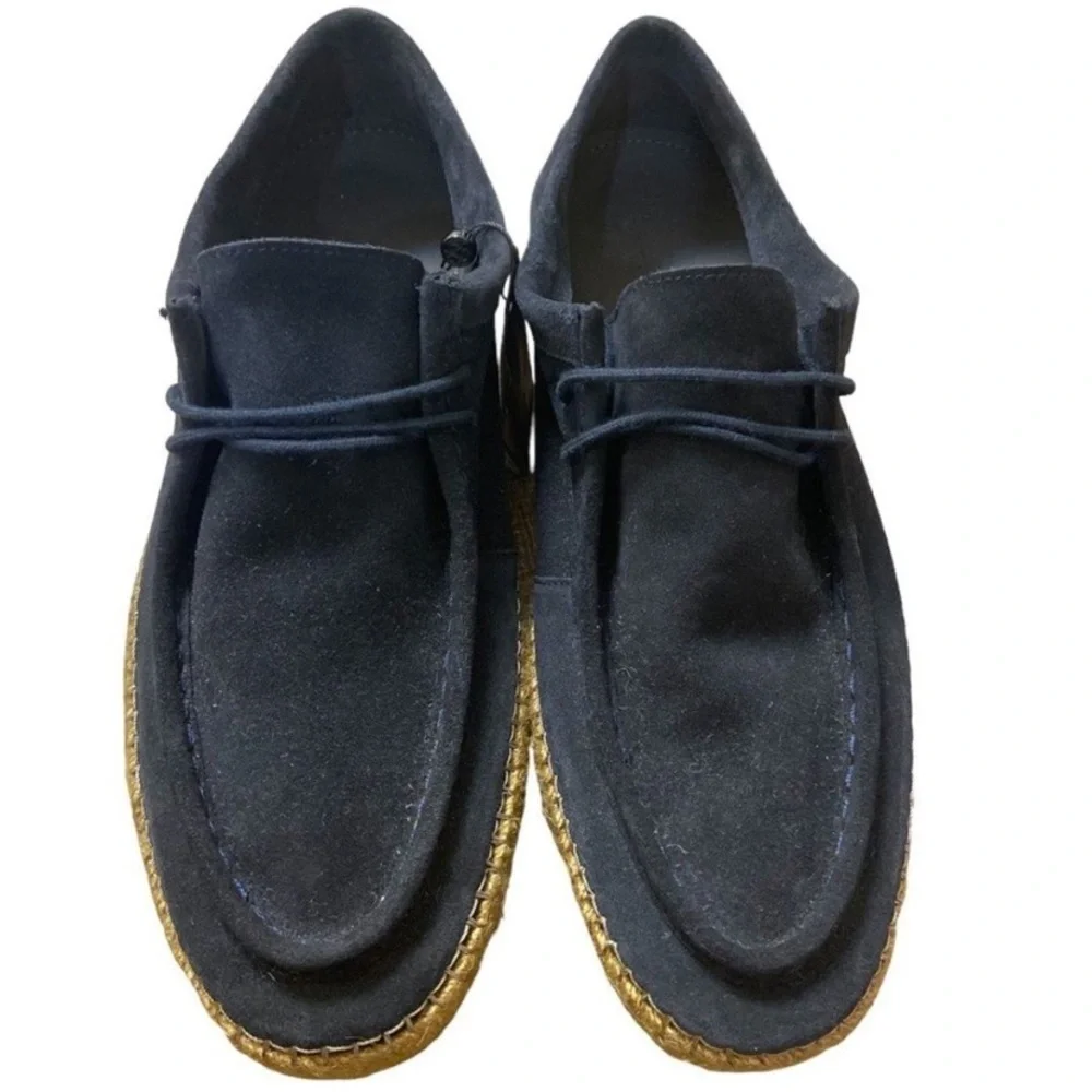 Massimo Dutti navy Suede Loafers for Men Sz 12 NWT